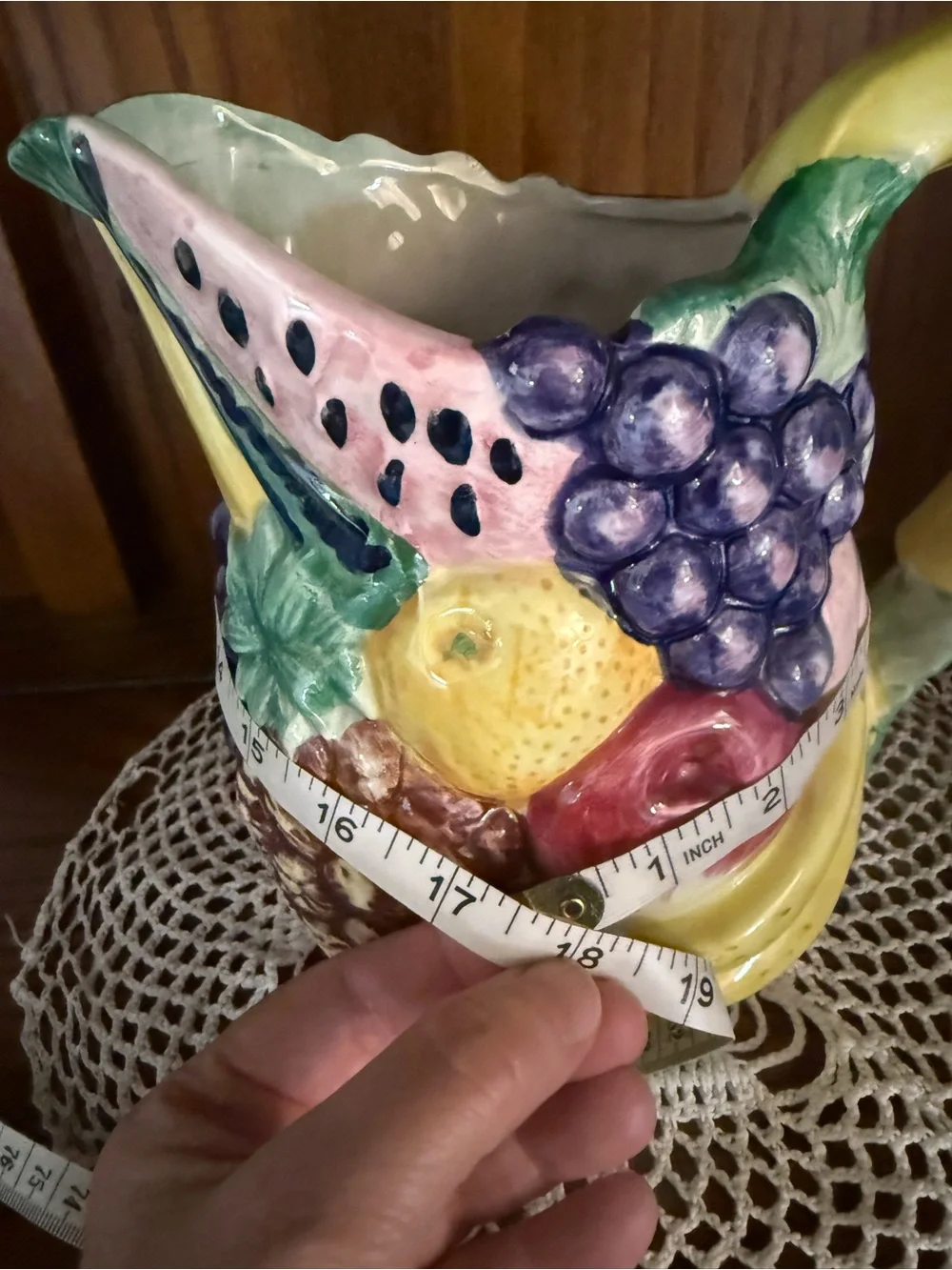 Vintage Takahashi San Francisco hand painted ceramic pitcher/ vase